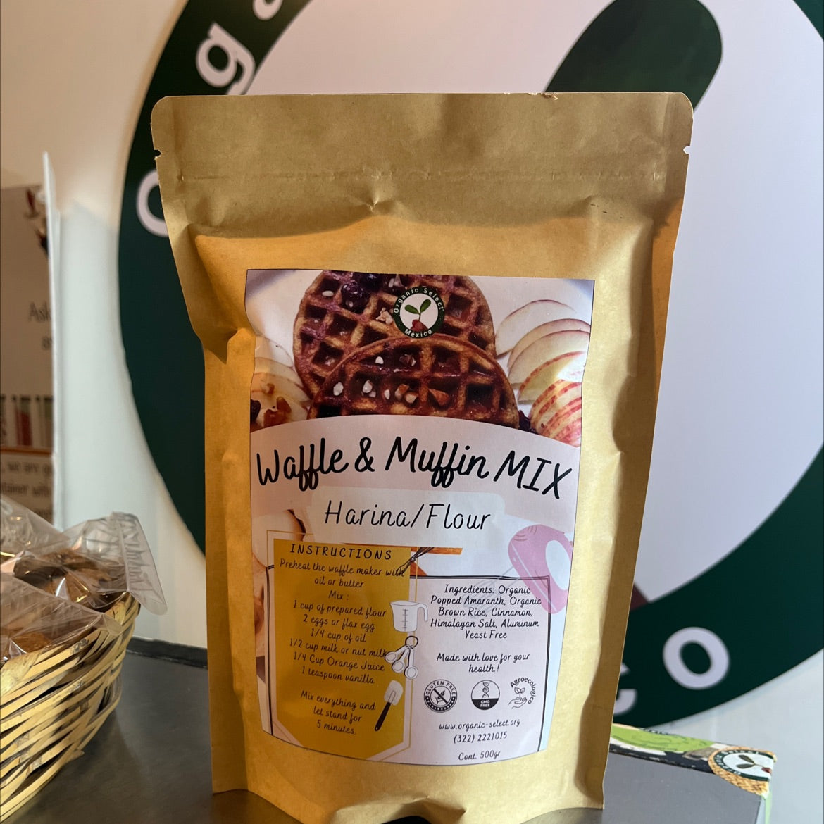 Mezcla para gofres y muffins 500gr