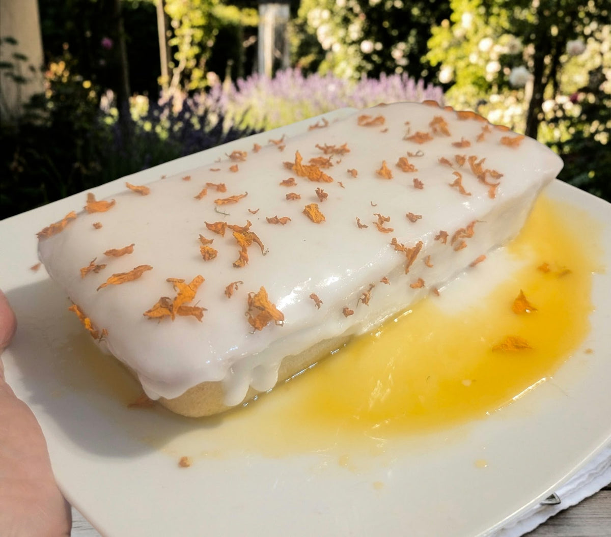 Lemon passion fruit pound cake gluten free & low sugar | Slice